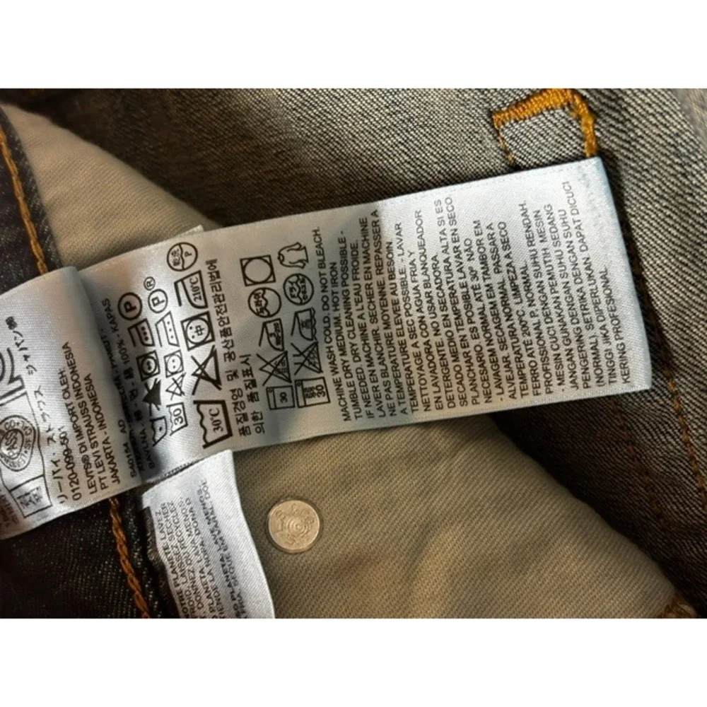 Levi's 514 Jeans Mens W34‎ L34 Straight Fit Medium Wash Denim Sandblasted Y2K